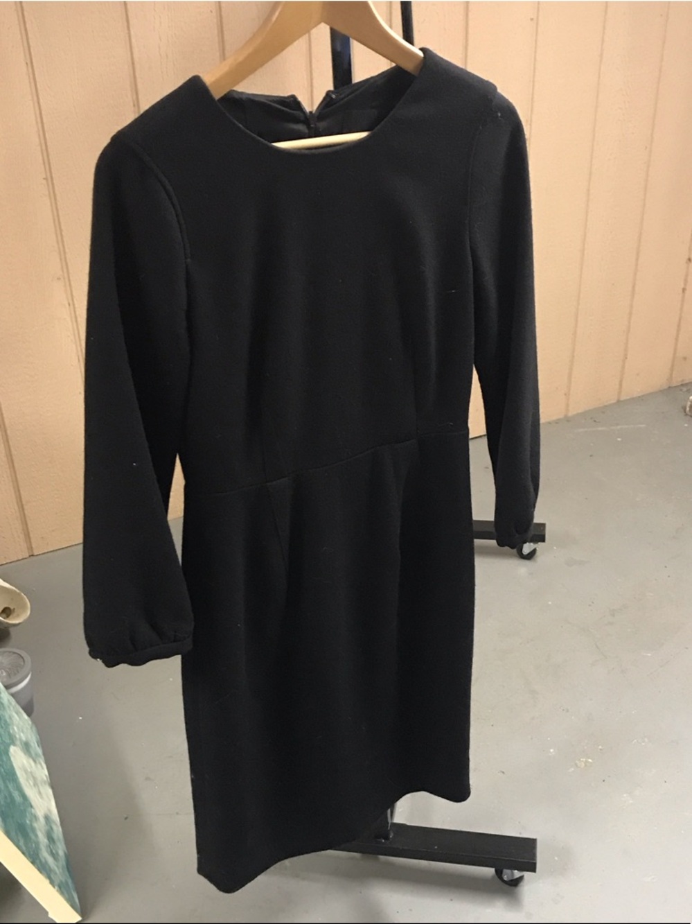 J. Crew Black Long-Sleeve Sheath Dress